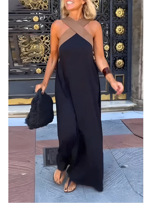 Esther - Maxi-kjole med halterneck