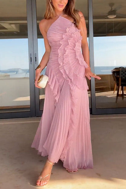 Rosé - Vestido Largo Plisado