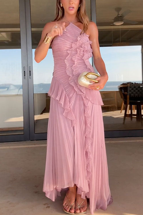 Rosé - Vestido Largo Plisado