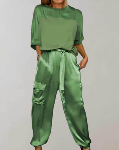 Finley - Silkeagtig Cargo Loungesæt