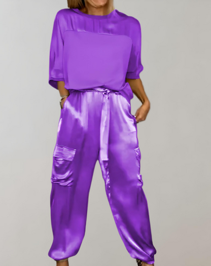 Finley - Silkeagtig Cargo Loungesæt