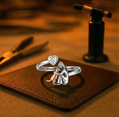 Ring med besked - Hundekram-hjerte 