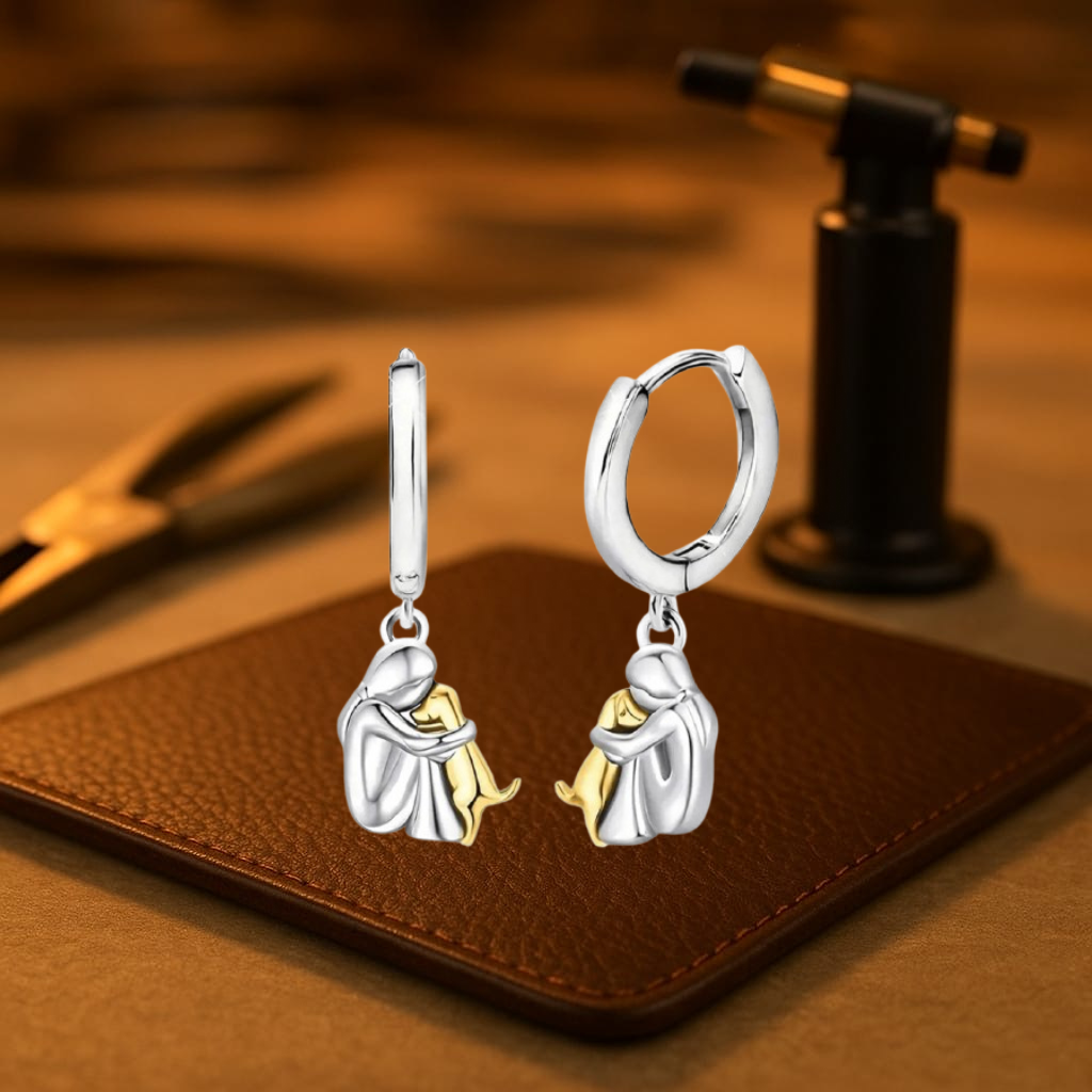 Pendientes de Aro “Abrazo Infinito” Perro