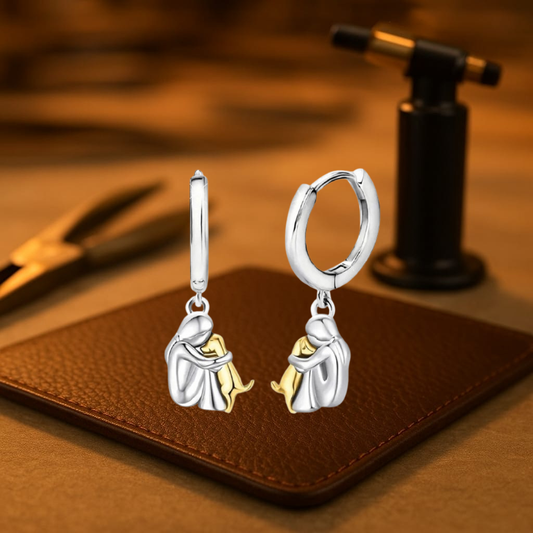 Pendientes de Aro “Abrazo Infinito” Perro