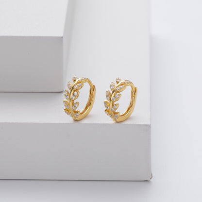 Bladformede Sølvøreringe