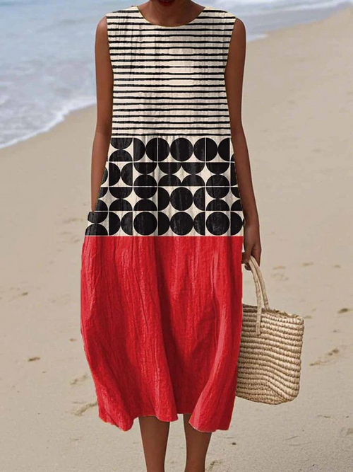 Jane™ Colorblock Midi-kjole