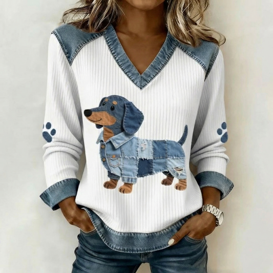 STELLA™ | DENIMTOPP MED LAPPTÄCKNING 