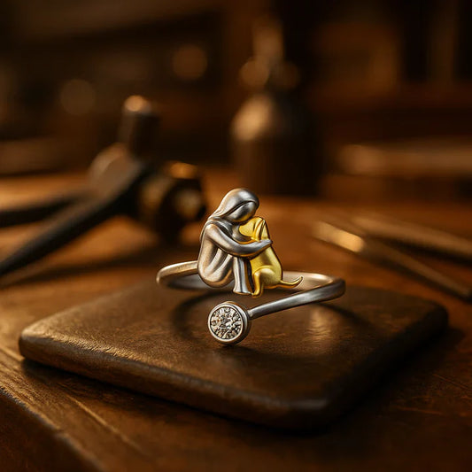 Anillo Abrazo de Perro Diamante