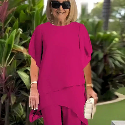 Sæt med draperet palazzo bukser