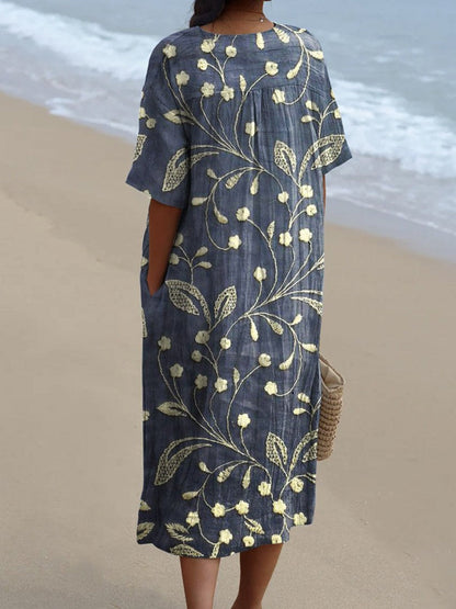 Lieke - Vintage Blomsterkjole